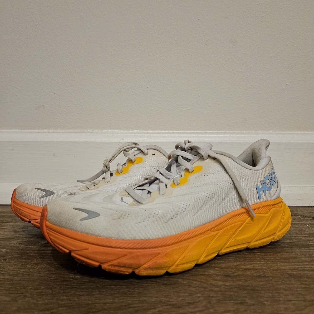 Hoka One One Arahi 6 Womens 9.5 B Gray Orange Running Shoes 1123195